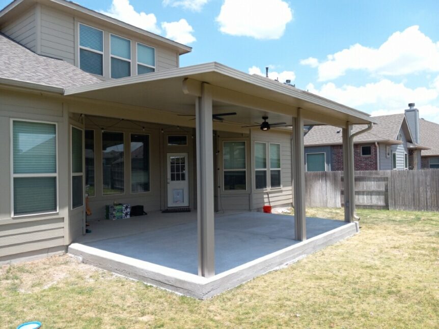 Simple Covered Patio Built in Hutto, TX